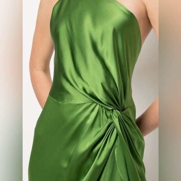 michelle mason twist knot midi dress Michelle Mason for FWRD Twist Knot Midi Dress in Bottle